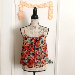 4/$20 love, Fire Top Sheer and Floral Print